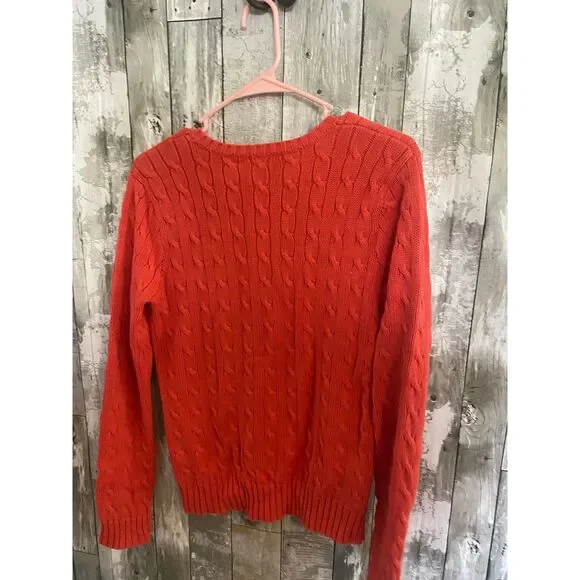 Ralph Lauren Sport orange sweater L 100% Cotton - Picture 4 of 6